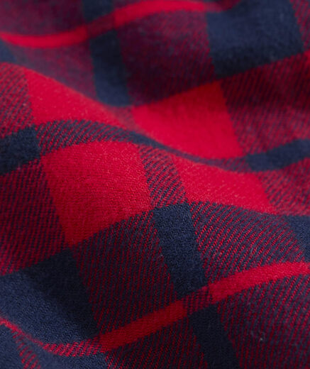 Vineyard vines boys plaid flannel shirt, red velvet red velvet Large