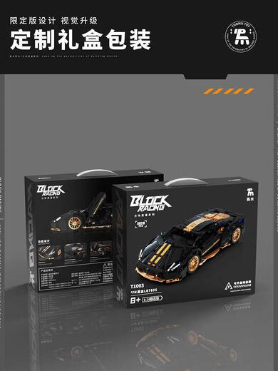 Children's racing assembly toys Powerful brain building blocks for boys over 10 years old Car sports car model Programming remote control power set + Lamborghini