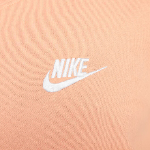 Nike (Nike) Camisetas oficiales de niños y niñas Big Children's para Autumn Pure Cotton Casual Classic Bordery Cotton FZ5177 844 Apricot Harina 160 XL