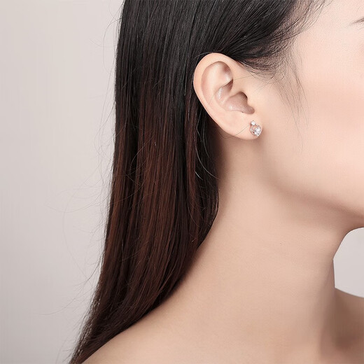 Saturday Fortune (ZLF) S925 silver earrings for women round simple cold style silver earrings earrings a pair of earrings