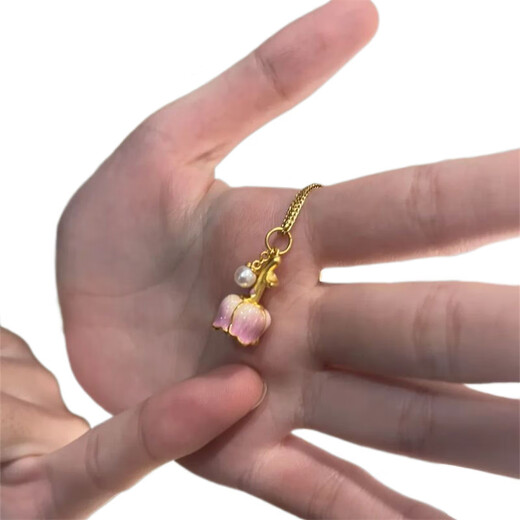 2025 New Purple Rose Necklace Eternal Flower Unexpandable Beautiful Light Luxury Necklace Small Fresh Niche Rose M1156 Pink Rose Necklace