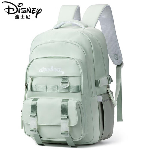 迪士尼（Disney）初中生书包女中学生大容量多隔层轻便耐用小学生减负护脊背包双肩 【升级护脊】13063海盐蓝+送可爱