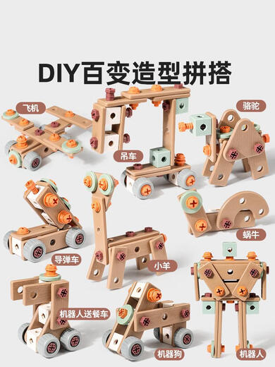 拧螺丝玩具儿童修理工具箱男孩动手可拆卸组装电钻螺丝刀宝宝 电钻版144件套送绿色手提收纳箱I