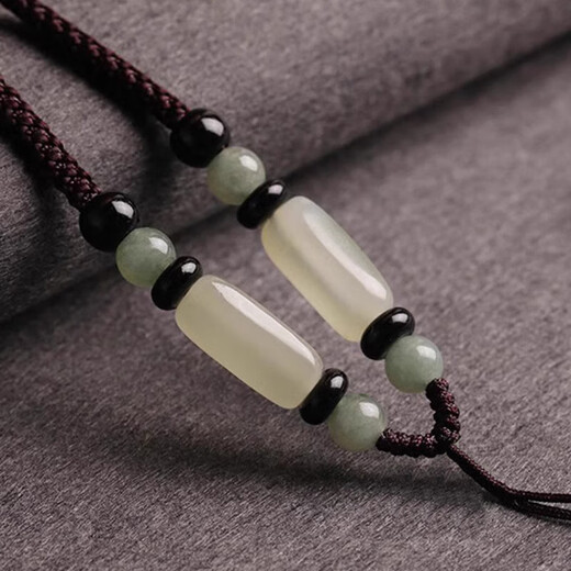 Crystal cinnabar six-character mantra pendant lanyard hand-woven purple gold sand Buddha amulet rope for men and women simple neck hanging necklace rope