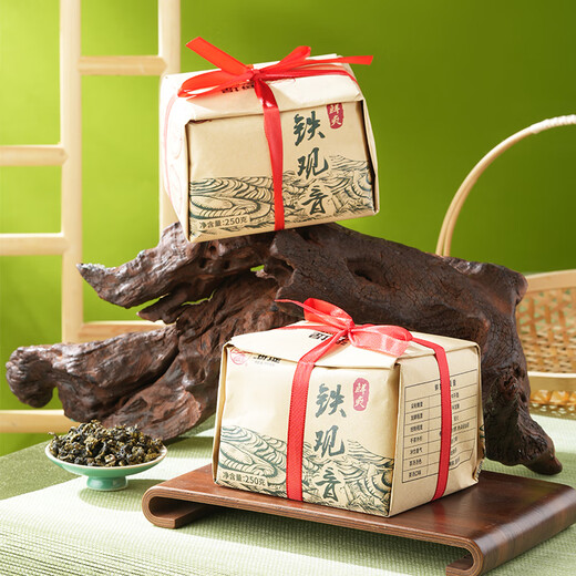 China Tea Seawall Tea Geschenkbox Tieguanyin -Duft kleiner Verpackung Fujian Nanoulong Tee [neues Produkt neu] Papierpaket 250g*1 Pack
