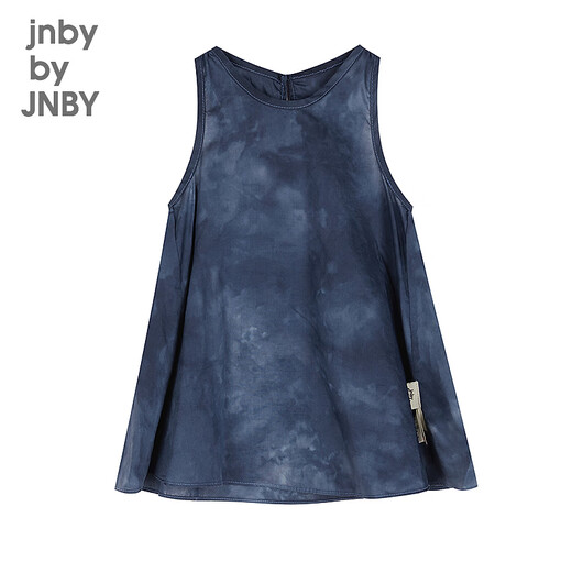 jnby by JNBY江南布衣婴童纯棉扎染连衣裙宽松舒适可爱女童婴儿夏YO4G12240 406/藏青系混杂色 100 cm