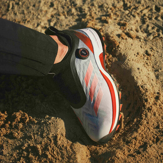 adidas 阿迪达斯高尔夫球鞋男ADIZERO ZG BOA防滑防泼水运动鞋 25年新款 【旋钮款】IH9896 白/红/一号黑 42.5 码