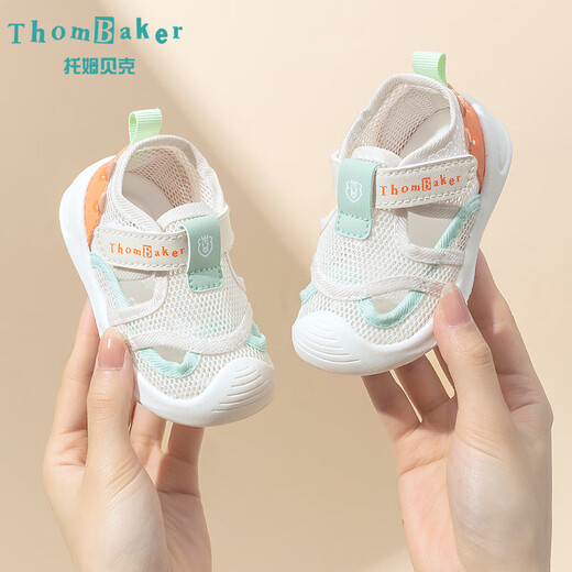 
Tombeck baby sandals for boys and girls summer toddler shoes 1-3 years old baby sandals soft-soled baby shoes Ocean Blue 16#