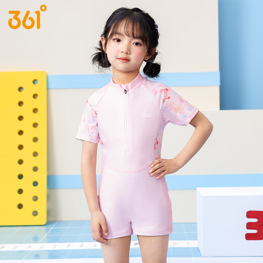 361 children one-piece flat horn swimsuit girl professional training Xiaobao swimsuit girl middle-aged children swimsuit
