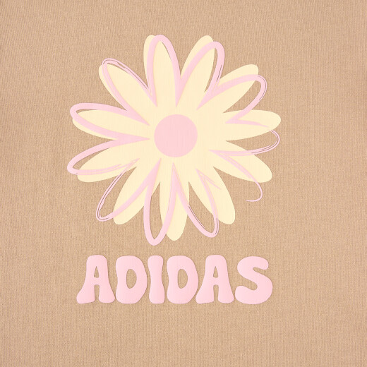 Adidas Femme Summer Souffer et confortable Sports décontractés extérieurs Pur Coton T-shirt à manches courtes KE6196 Couleur de sable chaud 2xl