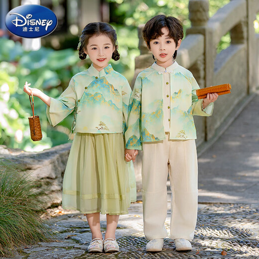 Disney (Disney) Hanfu Boys costumes printemps et automne de style chinois performances pour garçons costumes anciens bébé écoliers chinois filles tang cosit