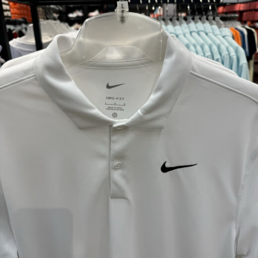 耐克（NIKE）POLO衫男子速干短袖夏季新款翻领T恤网球运动装休闲上衣 白色FN3895-100 针织 L 130-150斤