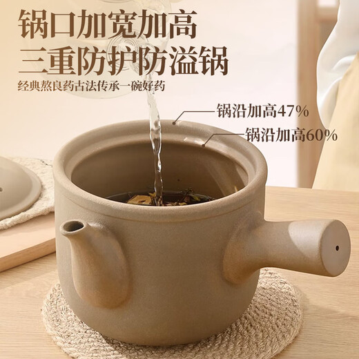 Quanpinwu old-fashioned Chinese medicine frying pan household boiling medicine casserole earthen pot boiling Chinese medicine unglazed medicine pot frying pan decoction medicine jar open fire