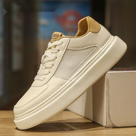 Belle 2025 Summer Hottest Fin Plate Zapatos Pequeños Blancos Sports Versátiles Avisables zapatos para hombres Lace-up Soft Sole Casual Sports 6995-Miguo Verde 40