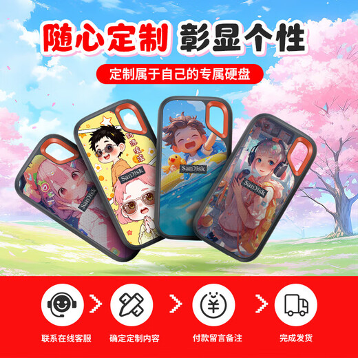 闪迪（SanDisk）4TB Type-c USB3.2 NVMe移动固态硬盘（PSSD）E61卓越版 1050MB/s三防保护(定制联系客服)