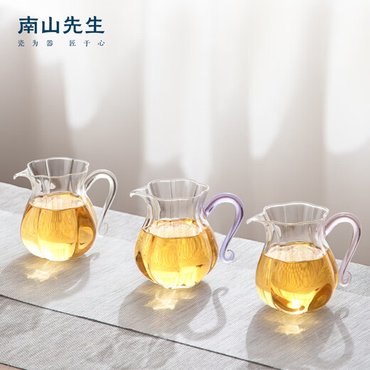 Mr. Nanshan Kungfu tea set accessories heat-resistant glass male cup Chinese tea divider tea ceremony accessories flower center glass fair cup flower center glass fair cup_transparent