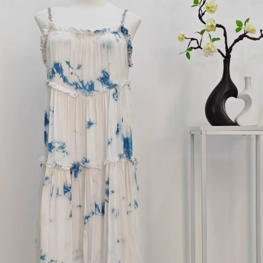 Pinji 25 años NUEVO TIE-DYE Vestido Yunnan Dali Planta de estilo étnico ISatis Raíz Handmade Blue Longy Long Color mixto Color mixto 34 826 Falda de longitud media Se puede usar como referencia de acuerdo con la tabla de tamaño