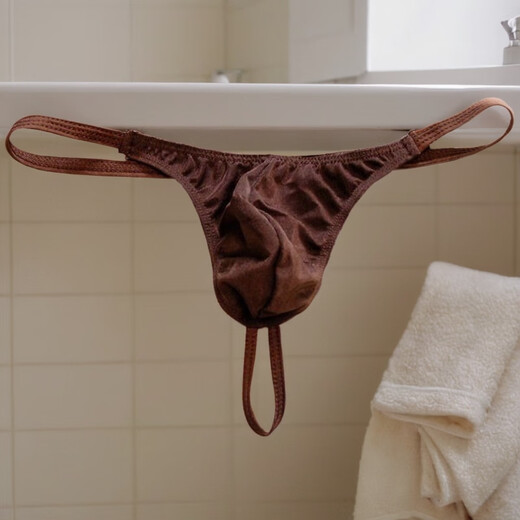 
Men's thong single tex strap men's earthy sexy lace thong men's one thread men's super sexy underwear pink S