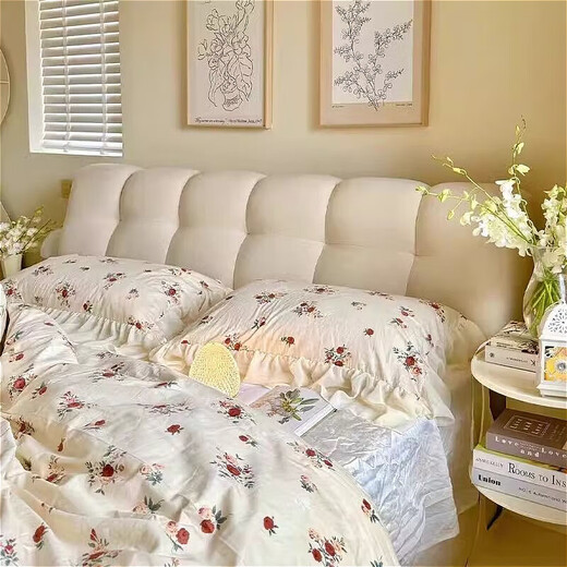 Disney Puff -Bett Cat Cat Fleece Tuch 1,8 m 2 m Doppelwolkenbett einfache Aufbewahrung Hauptbett 671# Bett + 5d Lavendelmatratze 1,8*2,0 m Rahmen [15 cm stille Bettbrett]