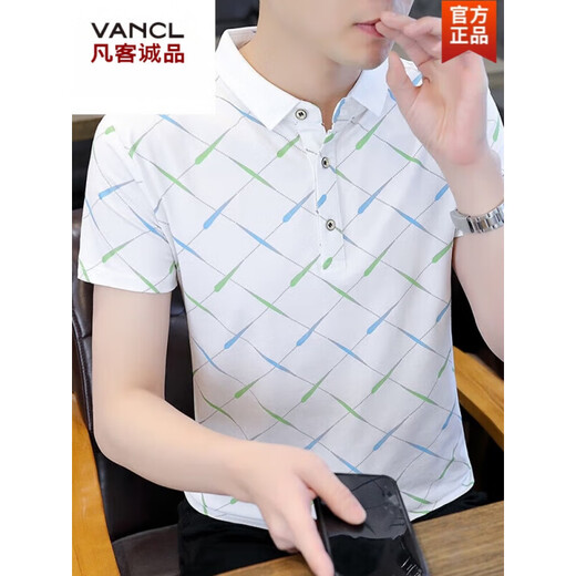 凡客诚品（VANCL）雷军同款2024夏季新款Polo衫短袖男潮牌ins修身翻领半袖T恤男士体 f9226黑色 M