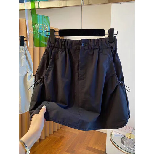 Trumpchi Vadern Corée Version Summer Fat Mm Plus taille 300 Jin [Jin est égal à 0,5 kg] Design Touching Toling Retro Jirt Jupe courte Femmes Loose Loose Raire Black R831 4xl 240-300 Jin [Jin est égal à 0,5 kg]