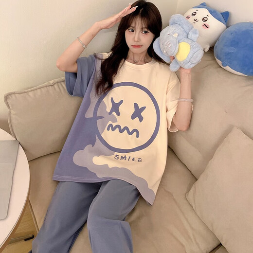 Junjunsui Dimei Pyjamas pour femmes pantalons à manches courtes coton pur