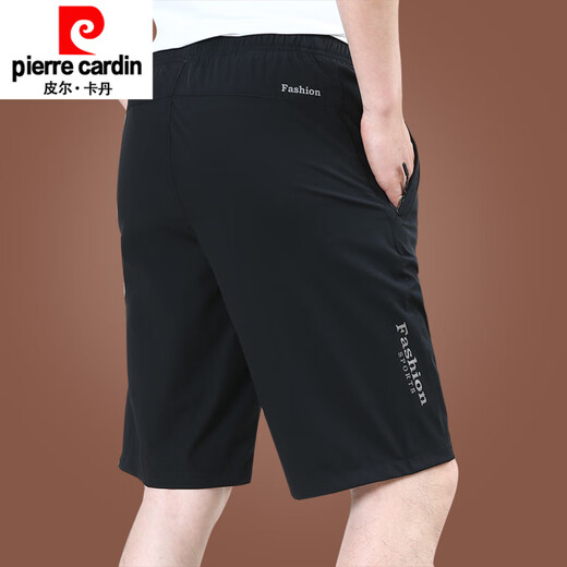 皮尔卡丹（pierre cardin）2025新款冰丝短裤男夏外穿宽松休闲裤子速干男士五分裤夏季薄款潮 9893A[深灰] M 170规格(115斤左右)