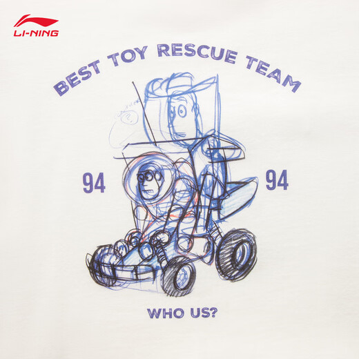 Li ning Toy Story Joint Serie 丨 T-Shirt Herren-Eissensen komfortable Feuchtigkeitsfeuchtigkeit und Docht kurzärmelig Kulturhemd