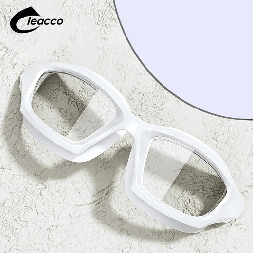 Swimming goggles HD waterproof, anti-fog, eye-friendly swimming goggles for adults, professional large-frame water sports equipment, transparent black - boxed