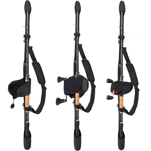 OIMG lure rod protective cover bundle rod with rod bag lure rod bag wheel bag water drop wheel spinning wheel storage bag rod protective cover upgraded (medium model) 90-120cm adjustable + single rocker arm