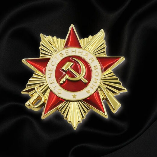Dragon Girl Soviet Patriotic Medal First Class Retro Five-Pointed Star Brooch Brooch Medal Student School Bag Decoration Gift Soviet Badge-Gold A21-203