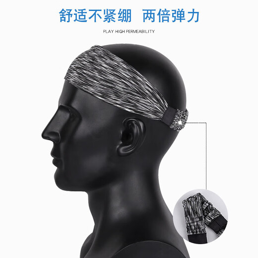 运动发带夏季男女户外跑步头带防滑健身瑜伽吸汗束发带骑行止汗带 JK-A-06玫红