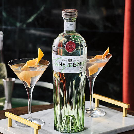 添加利TANQUERAY 原装进口洋酒自饮金酒 基酒调酒 杜松子酒 琴酒 添加利10号金酒750ml