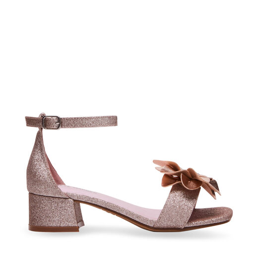 Steve Madden Girls' Lessa Heeled Sandals, Rose Gold, 3 Kids Rose Gold 3 Kids