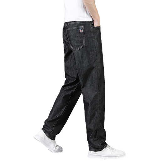 Jeep Spirit Jeep haut de gamme en soie glace jeans masculin d'été mince droite lâche 2025 Nouveau pantalon masculin décontracté.