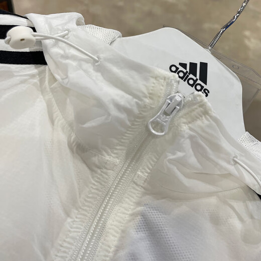 阿迪达斯 （adidas）三叶草外套女装2025夏季新款运动服梭织舒适透气连帽上衣休闲夹克 KB8964汉玉白 XL