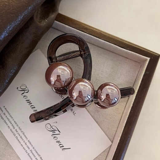 JiaoxueFei Perle Medium Grab Clip Haarhai Clip Haarnadel Rückenkopf neuer Stil High-End-Sinn Clip Kopfschmuck Haarkarte Frauenschild