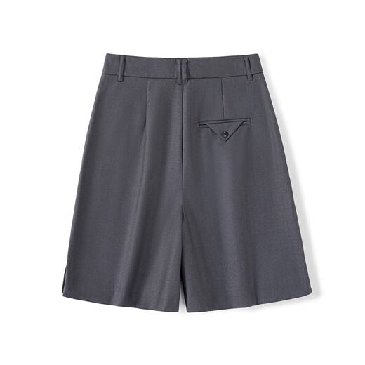 She pool suit shorts 2025 summer new women's clothing commuting simple OL style straight five-point casual pants T52B1586K