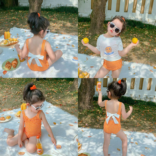 
Snoopy Children's Integrated Swimsuit Set 2025 Summer Baby Girl Cute Bikini Triangle Swimsuit Two-Piece Set Trendy Swimsuit + Hat 90 (Suggested height 80-90cm)