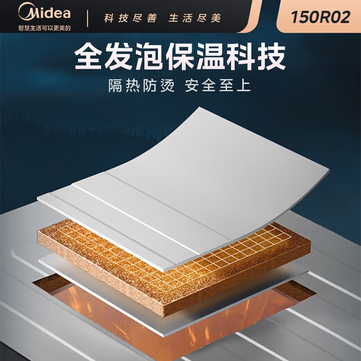 Midea Disinfection Cabinet Household Vertical Two-Star Double-Door 5-Layer Disinfection Cupboard Home and Business Dual-Use Large Capacity 150L Infant Mother and Baby Disinfection National Subsidy 150R02