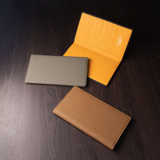 Hanatora Huahu Bolsa de billetera larga japonesa Bolsa de cuero de cuero genuino Hombres y mujeres NUEVOS GRAN CAPLACIÓN GRANDE GRIS