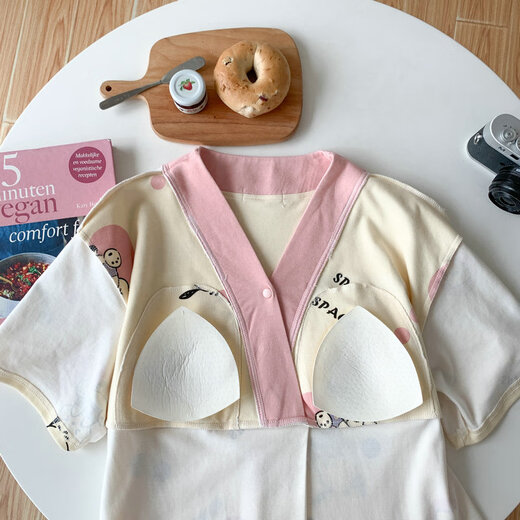 
Cao Jing family pregnant women pajamas in summer short-sleeved skirts for delivery with breast pads confinement clothes in hospitals can wear large-size breastfeeding skirts outside QSY16813 short-sleeved skirts 3XL size recommended weight 148-180 Jin [Jin equals 0.5 kg]