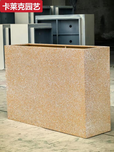 Süße miaomiao maßgeschneiderte künstliche Edelstahl Imitation Terrazzo Outdoor Blumenbox Kombination Garten Balkon kommerzielle Trennwand Pflanzkasten Blumentank Material Farbe OGO Anpassung 13799