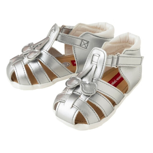 MIKIHOUSE overseas official soft leather toe-cap sandals for boys and girls, baby and children's shoes made in Japan 576 white new model (576) Velcro 12.5 Inner length cm