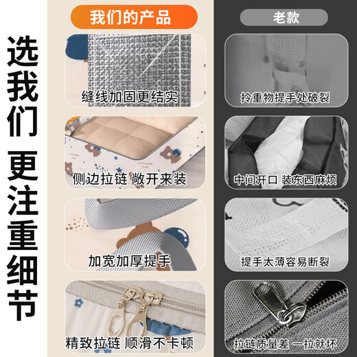 Quanpinwu Oxford cloth storage bag moving packing bag cotton quilt storage bag woven luggage express clothes extra large