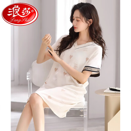 Langsha 2025 Nightgown Women's Summer's Summer Pajams Платье для женского летнего эмуляции Silk Silk Summ