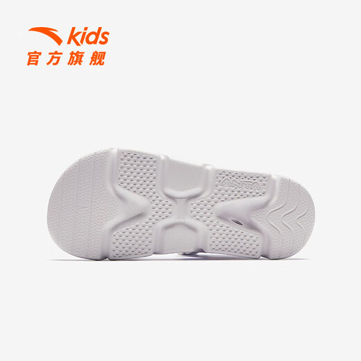 ANTA Children's Sandals Girls' Shoes 2026 Summer New Outdoor Velcro Arch Anti-Slip Open-Toe Beach Shoes for Big Children Light Mist Purple/Anta White/Colorful Blue-2 35