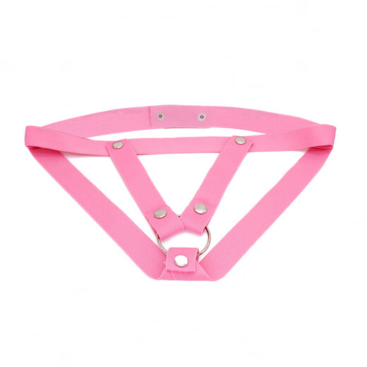 OLO chastity lock auxiliary belt men's cb lock lifting belt men's thong double D style three-way anti-fall cb lock V-shaped auxiliary belt - black