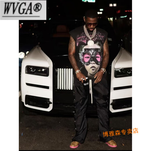 wvgaHellstar短袖地狱之星美式高街Vintage TEE VTG情侣男女T恤潮牌 1506红色 S