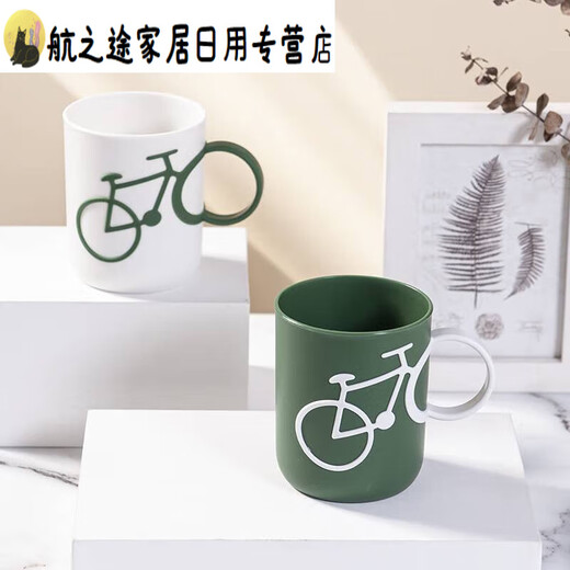 
Three-dimensional creative couple brushing cup parent-child toilet cup student teeth cup plastic toothbrush cup dormitory men and women 3D three-dimensional bicycle cup (white) 7027